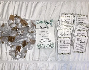 Baby Shower Favors 20 Pc Heart Bracelets & 20 Pc Chapstick Sign Leaves Vines - Picture 1 of 4