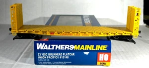WALTHERS MAINLINE HO ESCALA 53' MAMPARO FLATCAR UNION PACIFIC 910-5918 - Imagen 1 de 3