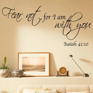 Bible quote vinyl wall art stickers fear not for i am with you decals b2 - Picture 1 of 2