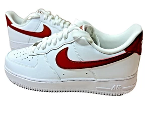 Nike Air Force 1 '07 Schuhe weiß-rot Damengröße 9,5 NEU - Bild 1 von 14