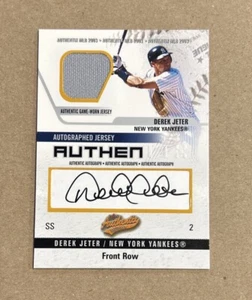 2003 Fleer Baseball Derek Jeter New York Yankees Autograph Relic Card #’d 71/100 - Picture 1 of 2