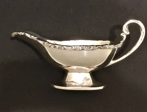 Vintage Mexico 925 Sterling Silver Gravy Boat Cover