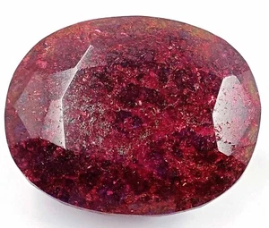 1625 CT OVAL SHAPE EGL CERTIFIED NATURAL AFRICAN RED RUBY LOOSE GEMSTONE - Picture 1 of 8