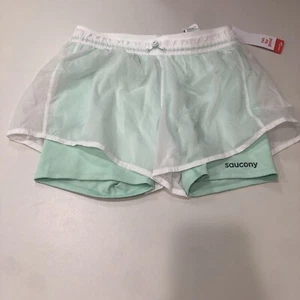 Saucony Women's Seafoam Green Running Shorts Small - Picture 1 of 3