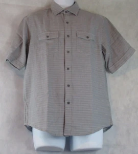 Tasso Elba Men's Short-Sleeve Cotton Button-Down Shirt, Gray, Small S - Picture 1 of 2