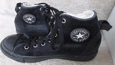 Converse Juniors CT All Star Hollis Hi Top Suede Boots Black Size 4 #632568c - Image 1 of 4