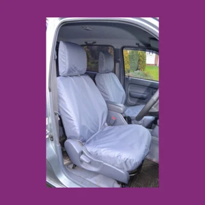 Grey Waterproof Tailored Front Seat Covers UK Made FOR Toyota Hilux 2002-2005 - Picture 1 of 2