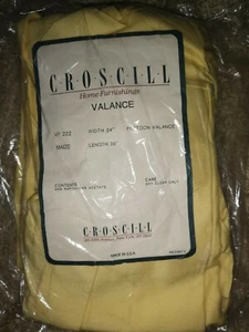 2x, CROSCILL Festoon Valance, 24" W x 38" L, Maize - Picture 1 of 3