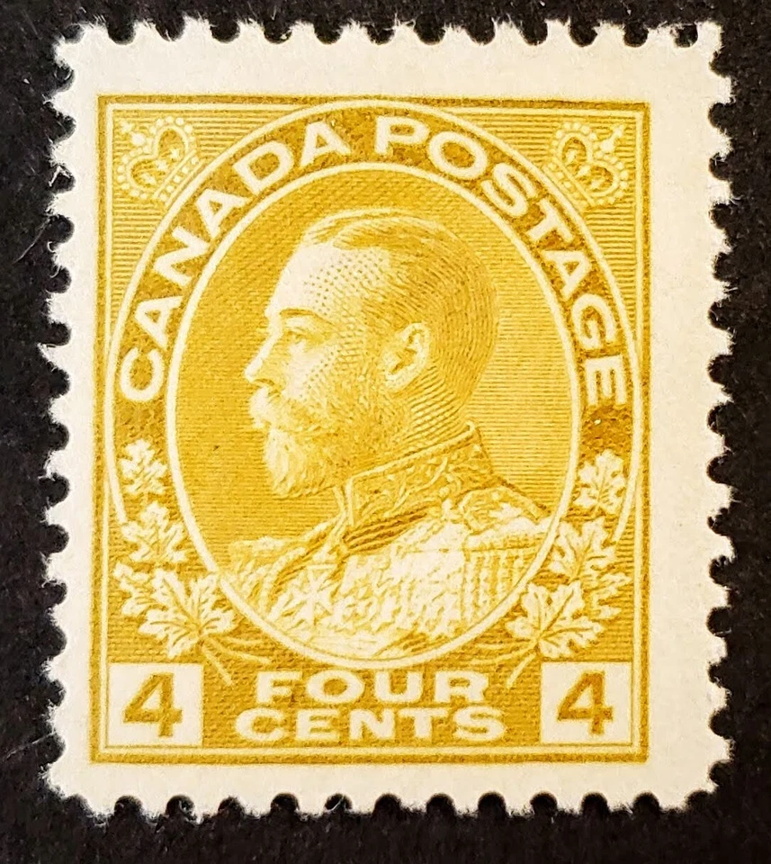 Stamps Canada Mint: #110 4c olive bistre Admiral Fine MH - Image 1 of 1