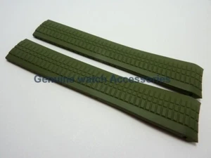 Patek Philippe Aquanaut 5168 5968 Caqui VERDE Correa de Goma (22mm X 18) NUEVO OEM - Imagen 1 de 15