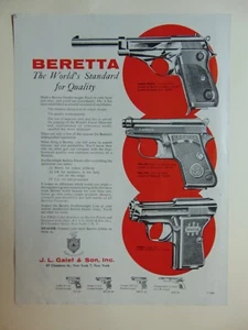 1960 BERETTA Pistol Models vintage print ad - Foto 1 di 1