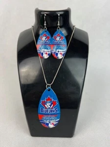 Neu Toronto Blue Jays Logo Vintage Träne Spinner Halskette und Ohrring Set - Bild 1 von 1