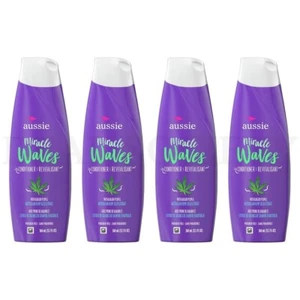 Aussie Miracle Waves Anti-Frizz Hemp Paraben-Free Conditioner 12.1 oz Lot of 4 - Picture 1 of 2