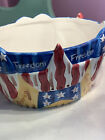 1 Ceramic Dish With United States Flag And Freedom Design Vigor TW Made In China
