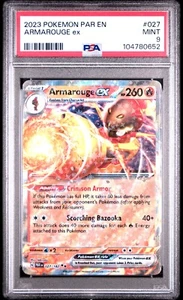 2023 Pokémon Armarouge ex 027/182 Sv04: Paradox Rift Holo PSA 9 - Picture 1 of 2