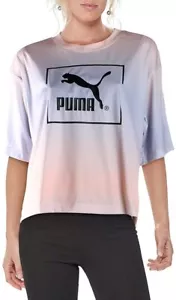 Puma Damen Tie Dye Mesh Tee Größe XS - Farbe Purple Heather - Bild 1 von 2
