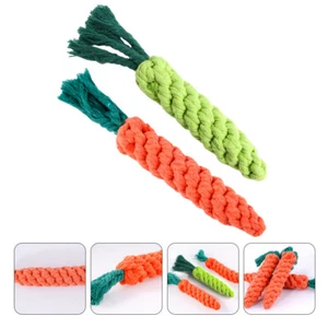 Carrot Chew Toys Carrot Rope Dog Toy Cotton Rope Chewing Toy Small Dog Toys - Picture 1 of 12
