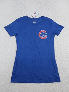 Majestic Chicago Cubs Women's T Shirt Size Small Rizzo #44 Logo Cotton Blue MLB - Picture 1 of 6