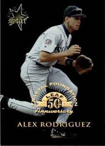 1998 Leaf Fractal Foundations GOLD STAR ALEX RODRIGUEZ /3999 - Picture 1 of 2