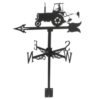 Tractor Design Weathervane Iron Art Weather Vane Metal Direction Vane for Farm - Image 1 of 4