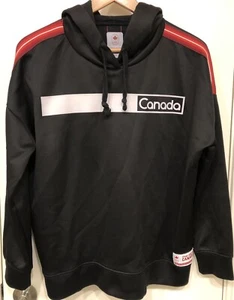 Felpa con cappuccio nera con coulisse ufficiale squadra olimpica Equipe Canada - Donna taglia S - Foto 1 di 9