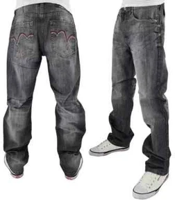 Rocawear Mens Designer Loose Fit Denim Jeans – Urban Designer Hip Hop Streetwear - Picture 1 of 5