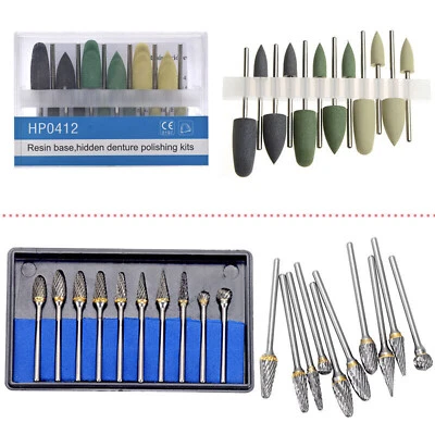 Base de resina de silicona dental pulido acrílico Bur laboratorio dental esmalte de diamantes Foto 1 de 4