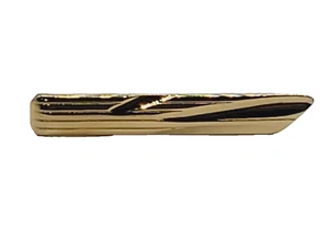 Hickok Slanted Angled End Linear Design Gold Tone Vintage Tie Clip Bar Clasp - Picture 1 of 12