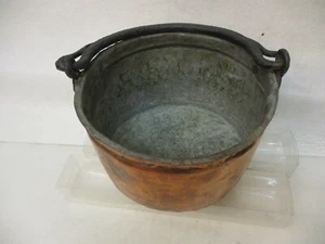 x-78937	Alte Antik Kupfer Kessel Randdurchmesser:ca. 215mm,H:ca.135mm - Bild 1 von 4