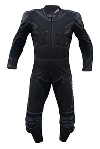 TUTA DA MOTO IN PELLE E TESSUTO COMPLETA DI PROTEZIONI CE INTERA CON GOBBA - Imagen 1 de 8