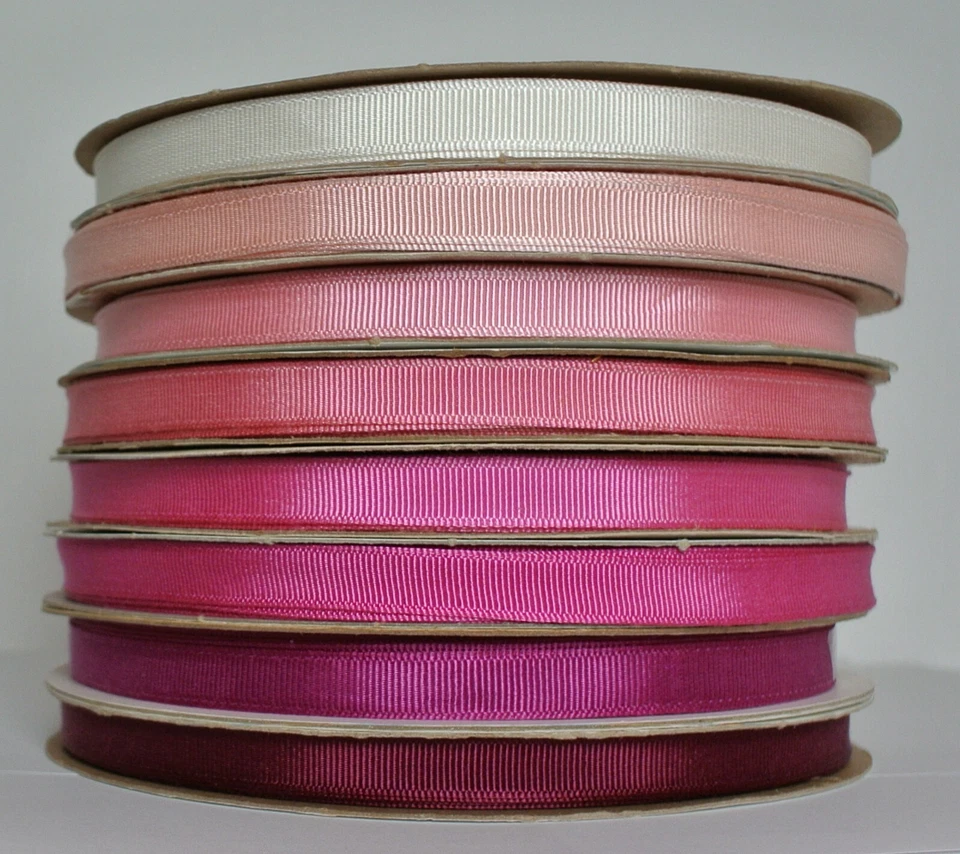 Schiff Ribbons Rayon Cotton Grosgrain 3/8" 9mm Ribbon 8 Colours x 10 METRES - image 1 of 1