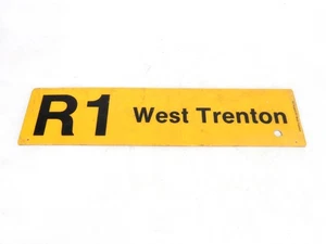 SEPTA Regional Commuter Rail Destination Sign, 2 Sided, R1 West Trenton/Airport - Picture 1 of 2