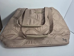 Lug Tempo Tote Bag Quilted Brown Multi-Compartment Travel Weekend RFID Protected - Picture 1 of 11