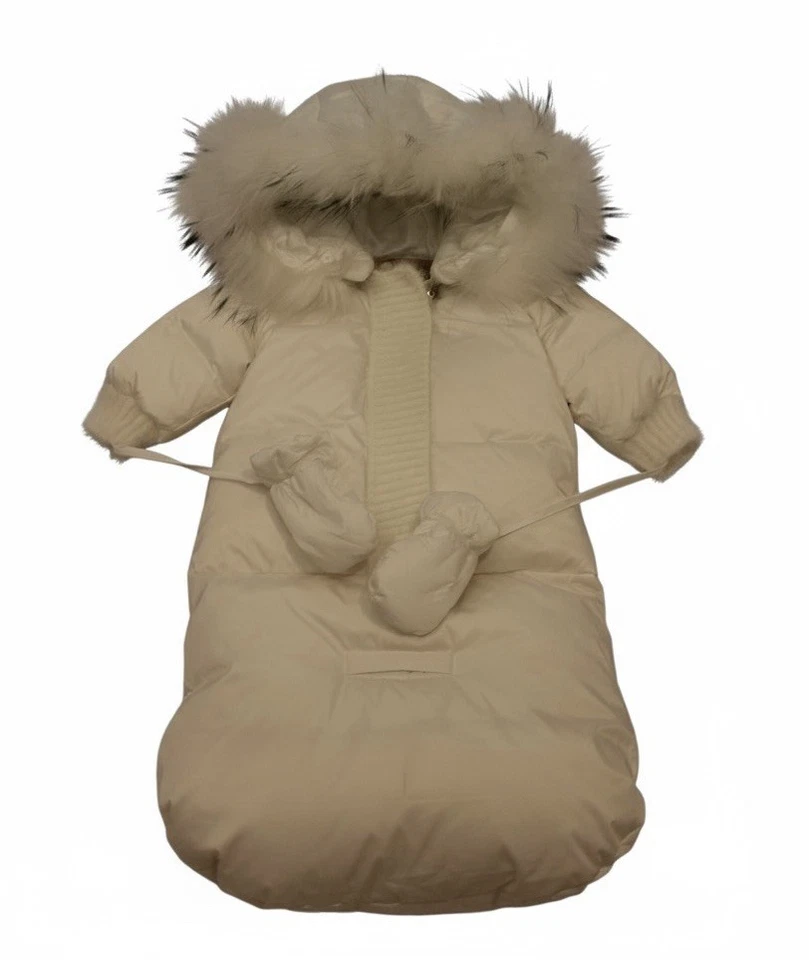BABY SNOWSUIT  Mantel 6M Infant Newborn Bunting Mohair Detail Down Filling - Image 1 of 1