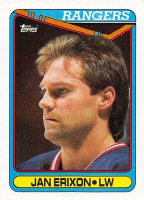 Jan Erixon 1990-91 Topps 187 New York Rangers Hockey Card - Image 1 of 2