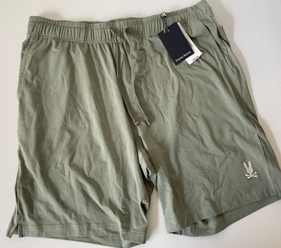 Pantalones cortos de salón jersey verde Psycho Bunny para hombre nuevos con etiquetas talla grande (aerosol marino) Foto 1 de 4