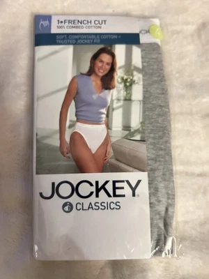 Vintage Jockey Classics French Cut Panties Women Size 4 Grey!  Cotton 2003! New - Image 1 of 3