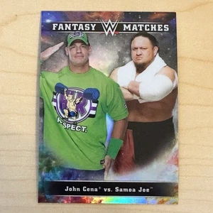 2020 Topps Chrome WWE Fantasy Matches John Cena vs Samoa Joe #FM-1 - Picture 1 of 2