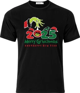 MERRY CRINCHMAS AND A HAPPY NEW YEAR 2025 D.T.F FULL COLOUR T SHIRT - Picture 1 of 2