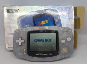 Nintendo GameBoy Advance Milky Blue Console With Box Japan Tested - Picture 1 of 10