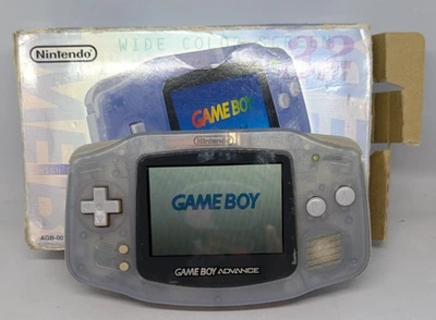 Nintendo GameBoy Advance Milky Blue Console With Box Japan Tested - Image 1 of 4