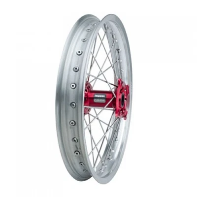 Tusk Impact Complete Wheel - Rear 19 x 2.15 Silver Rim/Silver Spoke/Red Hub Foto 1 de 3