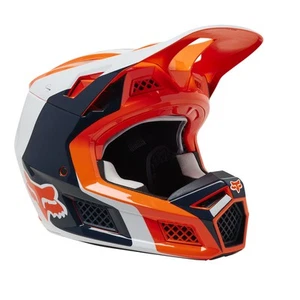 Fox Racing Florescent Orange V3 RS Efekt Motocross Helmet Offroad MotoX Chin Bar - Picture 1 of 6