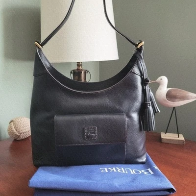 Hobo florentino Dooney & Bourke en cuero negro Foto 1 de 4