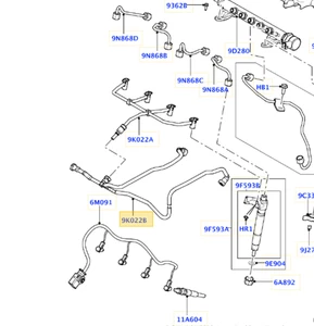 New Genuine Land Rover Freelander Range Rover Evoque 2 2.2D Fuel Return Pipe  - Picture 1 of 5