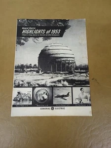 RARE VINTAGE AD GENERAL ELECTRIC HIGHLIGHTS of 1953 Magazine - ATOMIC SUBMARINE - Picture 1 of 4
