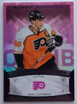 2023-24 Black Diamond Legends Purple Eric Lindros 1/49 Flyers First Print  - Image 1 of 2