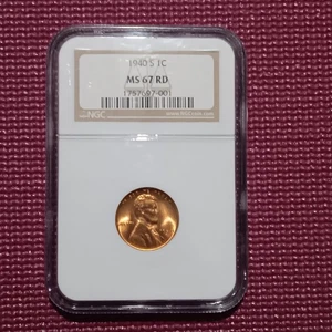 1940-S 1C RD Lincoln Wheat One Cent NGC MS67RD 6553419-058 - Picture 1 of 4