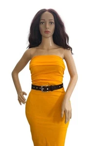 Zara Hair On Studded Leather Belt(Brown) Size 32 - Picture 1 of 9