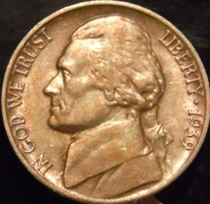 1939-D Jefferson Nickel Choice Stempelglanz - Bild 1 von 2